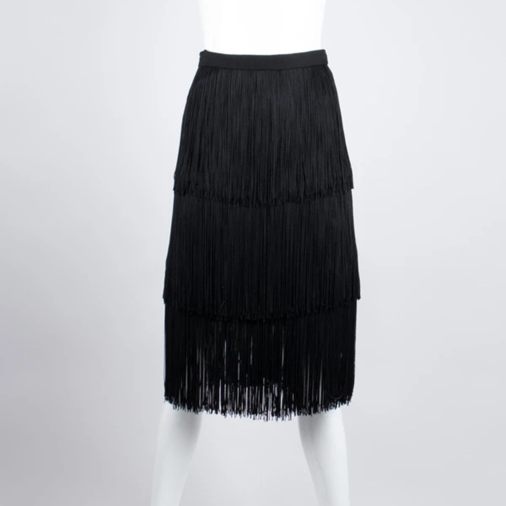 $765 Moschino couture fringe skirt